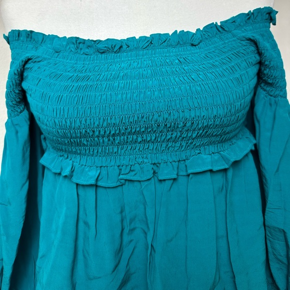 ~EUC~ FOR LOVE & LEMONS Ruched Off The Shoulder Blouse Top Size Medium - Picture 5 of 10